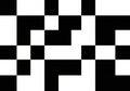 Black and white checkerboard pattern composed of various-sized squares and rectangles, arranged in Royalty Free Stock Photo