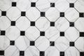 Black and white checkered marble floor Royalty Free Stock Photo