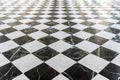 Black and white checkered marble floor Royalty Free Stock Photo