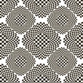 Black and white checkered pattern with rhombs