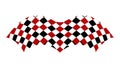 Black and White Checkered Racing Flag Element, vector design Generative AI Royalty Free Stock Photo