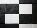 Black and White Checkered Tile Wall Royalty Free Stock Photo