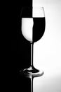 Black and white checquered pattern in a wineglass Royalty Free Stock Photo