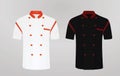 Black and white chef shirt. cook uniform