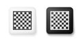 Black and white Chess board icon isolated on white background. Ancient Intellectual board game. Square button. Vector Royalty Free Stock Photo