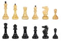 Black and white chess isolated