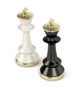 Black and white chess kings