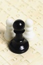Black and white chess pawns Royalty Free Stock Photo