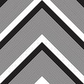 Black and White Chevron Diagonal Stripes seamless pattern background Royalty Free Stock Photo