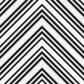 Black and White Chevron Diagonal Stripes seamless pattern background Royalty Free Stock Photo