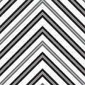 Black and White Chevron Diagonal Stripes seamless pattern background Royalty Free Stock Photo
