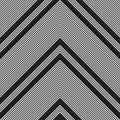 Black and White Chevron Diagonal Stripes seamless pattern background Royalty Free Stock Photo