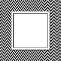 Black and White Chevron Frame with Frame Background
