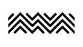 Black and White Chevron Pattern Border vector design Generative AI Royalty Free Stock Photo
