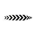 Black and white chevron pattern isolated on white background Royalty Free Stock Photo