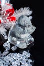 Black and white, Chine horoscop, 2018 New Year of dog, glass dog