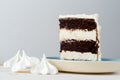 Black and white chocolate cake