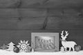 Black And White Christmas Background Snow Frame Merry Xmas Royalty Free Stock Photo