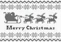 Black and white Christmas knit greeting card