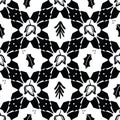 Black on White Christmas Quilt Vector Pattern