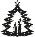 Black and white Christmas tree Royalty Free Stock Photo