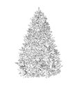 Black and white Christmas tree Royalty Free Stock Photo