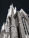 Black and white church details Royalty Free Stock Photo