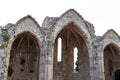 Black and white Church of saint Marie du Bourg ruins Royalty Free Stock Photo