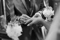 Black and white church wedding Royalty Free Stock Photo