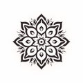 Minimalistic Mandala Flower: Dayak Art With Esoteric Iconography