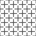 Black And White Circles Geometric Seamless Pattern Repeated Design