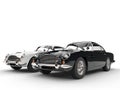 Black and white classic vintage cars Royalty Free Stock Photo