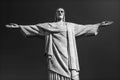 B/W Statue of Christ the redeemer in Rio de Janeiro Royalty Free Stock Photo