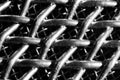 Black and white close up shot of microphone mesh Royalty Free Stock Photo