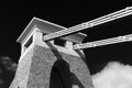 Black and White Closeup of Detail of Clifton Suspension Bridge, Bristol, Avon, England, UK Royalty Free Stock Photo