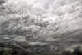 Black and white clouds in the upcoming storm sky Royalty Free Stock Photo