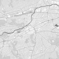 Black and white Cluj-Napoca map Royalty Free Stock Photo