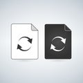 Black and white Coding HTML File Icon, vector illustration isolated on white background. Royalty Free Stock Photo