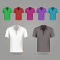 Black, white and color male vector t-shirts design template Royalty Free Stock Photo
