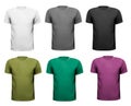 Black and white and color men t-shirts. Design tem