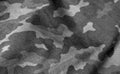 black and white color military uniform pattern with blur effect.