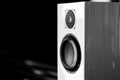 Black and white color music speakers background