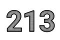Black and white color number 213 Royalty Free Stock Photo