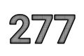 Black and white color number 277 Royalty Free Stock Photo