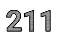Black and white color number 211 Royalty Free Stock Photo