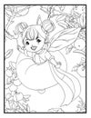 Apple fairy - Coloring page