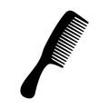 Black and white comb silhouette Royalty Free Stock Photo