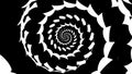 Black and White Complex SpiralOptical Illusion Tunnel Psychedelic spires