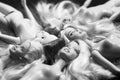 Black and white composition with Barbie dolls Royalty Free Stock Photo