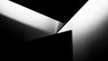 Black and white composition featuring sharp geometric shapes Royalty Free Stock Photo
